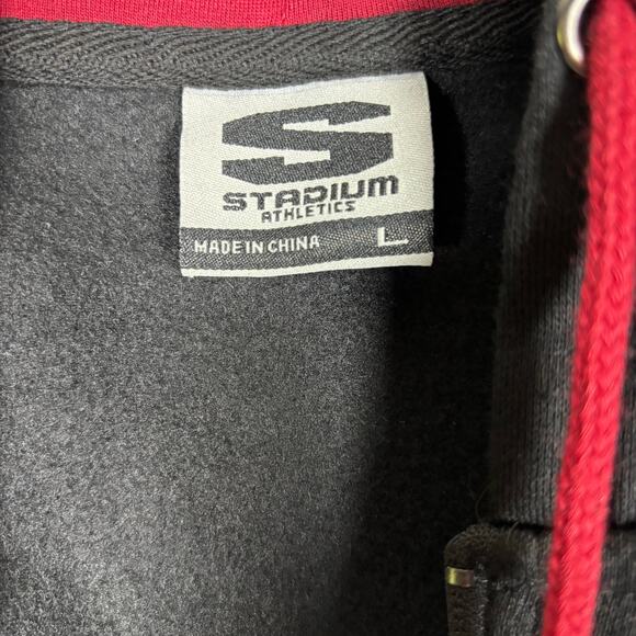 New Alabama Hoodie Adult Size Large Black Crimson Tide Sweatshirt Full Zip - Picture 6 of 7